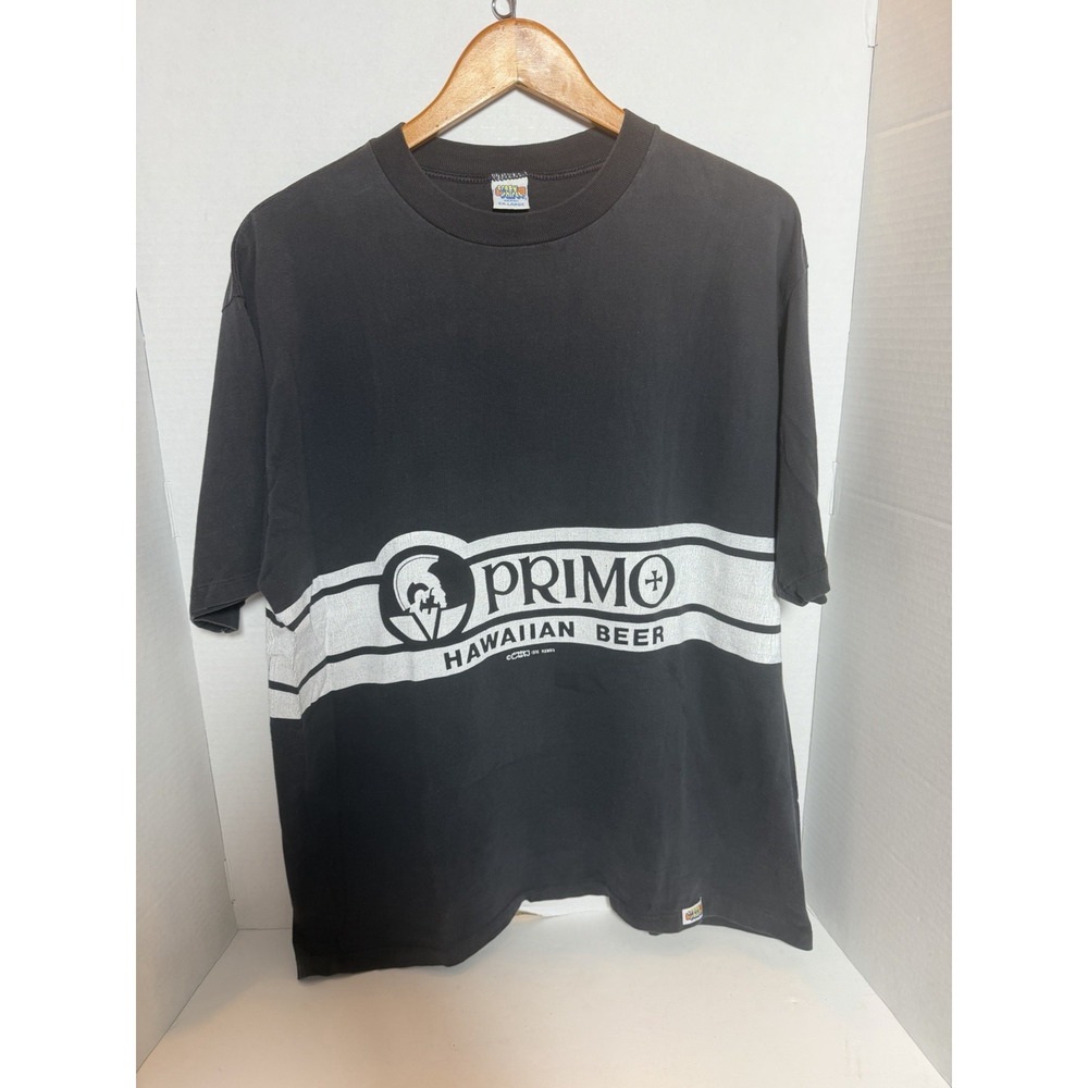 vintage 70s PRIMO HAWAIIAN BEER LOGO CRAZY SHIRTS HAWAII STRIPE XL 259